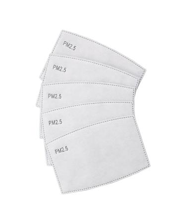 20 PM2.5 Face Mask Filters with Activated Carbon | 5 Layers | Long Lasting | Great for Work, Workplaces, Offices, Homes, Indoor, Outdoor, Social Gatherings | PM 2.5 Charcoal Filter | Not Paper