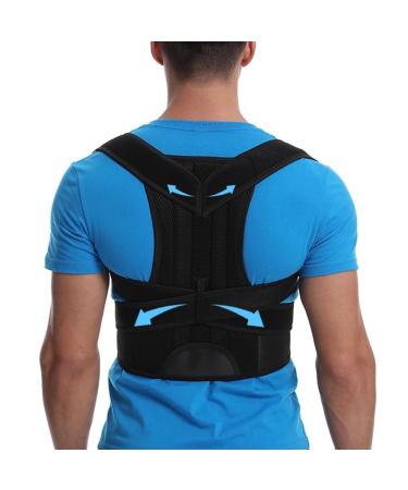 FITWELL Posture Corrector for Men and Women Upper and Lower Back Brace Relieves Back Pain and Fixes Bad Posture Adjustable Full Lumbar Support (Small)