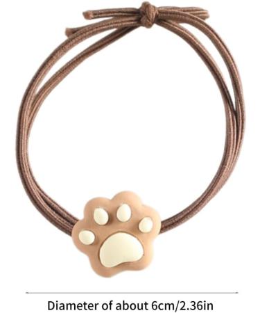 xbiez Cartoon Kitten Paw Style Cat Paw Hair Tie Hair Rope Strong Hold Christmas Costume Cat Paw Cute Hair Rope Non-Slip Beige 1 - Buy Online on GoSupps.com