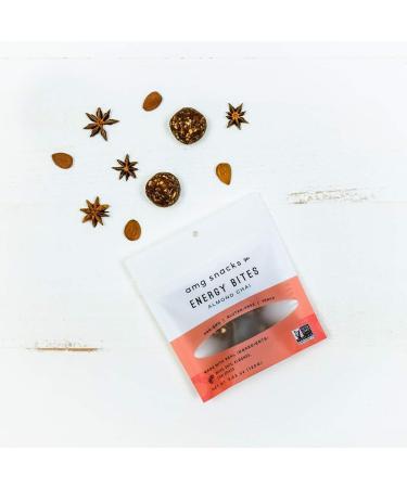 AMG Snacks Almond Chai Energy Bites - 4.3 oz Pack of 3 (18 Bites) - Nut & Date Protein Bars | Non GMO, Gluten Free & Vegan | All Natural Ingredients - Buy Online on GoSupps.com