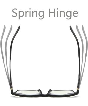Reading Glasses Anti-Blue Light for Men & Women | Spring Hinge +1.5 Black | Blue Light Filter Computer Aid - Buy Online on GoSupps.com