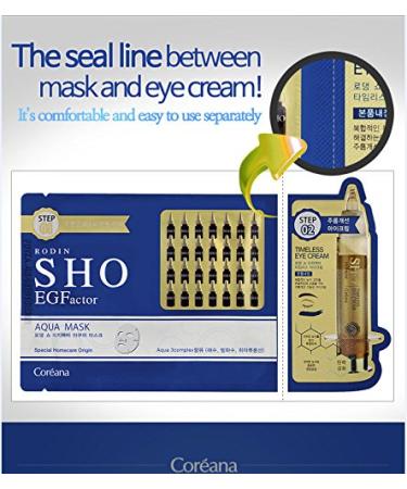 Wrinkle Reducing 2 Step Aqua Mask with Eye Cream - Hydrating Face Masks for Fine Lines - 10 Count - Buy Online on GoSupps.com
