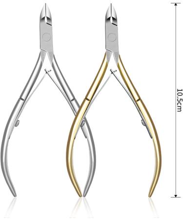 SJLS Stainless Steel Cuticle Nipper Professional Remover Scissors Finger Care Manicure Nail Clipper Dead Skin Tools Gold and Sliver (Color : Sliver) - Buy Online on GoSupps.com