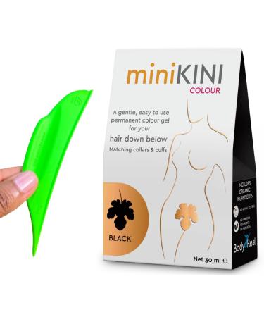 Black Permanent Bikini Hair Dye Minikini Colour for Hair Down Below and Va j-j Visor Intimate Area Protection Shield