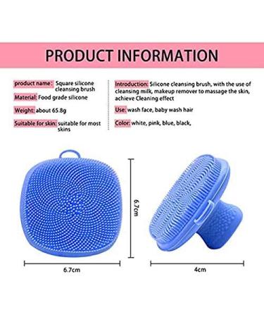 RIYAN Cleansing Brush Silicone Face Wash Brush Manual Waterproof Cleansing Skin Care Face Brushes for Exfoliating-2 - Buy Online on GoSupps.com