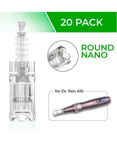 Dr. Pen Ultima A10 Replacement Cartridges - 20 Pack, 0.25mm Round Nano Bayonet Slot - Disposable Parts - Buy Online on GoSupps.com