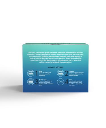 Prism Smile PulsePro Ultrasonic Cleaner with UV Sanitizer 42 kHz Professional Dental Device Cleaner 200ml Tank for Aligners Retainers Night Guards One-Touch Operation - Buy Online on GoSupps.com
