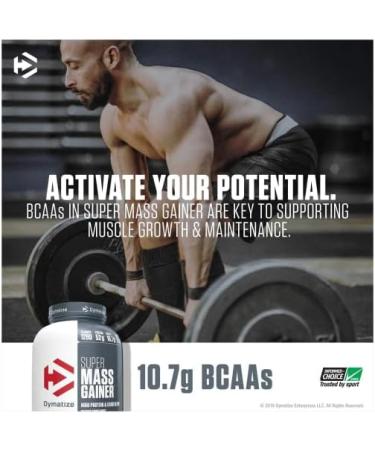 Dymatize Super Mass Gainer | High Protein Carb Blend | 1280 Calories 52 G Protein 10.7 G BCAAs 5.1 G Leucine Per Serving | 16 Servings 12 LB (Rich Chocolate) - Buy Online on GoSupps.com