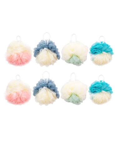 Angoily 8pcs Color Matching Bath Ball Mesh Pouf Mens Glives Shower Bath Sponges Cleaning Scrubber Bath Poufs Bath Balls Shower Balls Poufs Puff Bars Bath Scrubber Bath Wipe Soft
