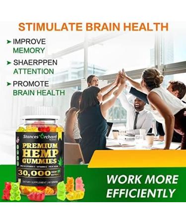 Hemp Gummies Advanced Extra Strength Infused Natural Organic Hemp Oil Extract for Stress Reduction for Adult Relaxation Vegan Non-GMO Zero BD Oil Low Sugar Made in USA - Buy Online on GoSupps.com