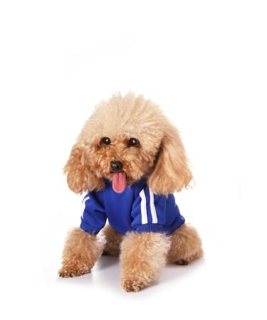 Dog Sweater for Small Dogs Dog Hoodie Pet Puppy Cat Cute Cotton Warm Hoodies Coat Pullover XS Dark Blue