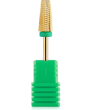 BNG 5 in 1 Carbide Nail Drill Bit Coarse Gold - Fast Acrylic & Hard Gel Removal - 3/32 Electric Tungsten Steel Bits for Manicure Pedicure Salon Tool - Buy Online on GoSupps.com