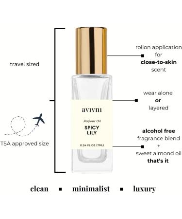 Spicy Lily Perfume- Luxury Fragrance Oil RollOn Clean Ingredients (0.24oz - 7ml) Dark Amber Ginger Lily Spices Best Rich Unique Echanting Scent with Projection & Long Lasting - Buy Online on GoSupps.com
