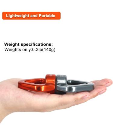 Buy Newdoar Swing Swivel 30kn CE-Certified Rotator Spinner for Aerial Dance Yoga Hammocks & Climbing - Silver Orange - Buy Online on GoSupps.com