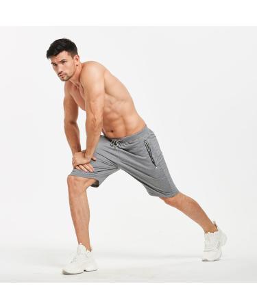 Buy ZOXOZ Men's Summer Cotton Shorts with Zipper Pockets - Gray XL | International Shipping Available - Buy Online on GoSupps.com