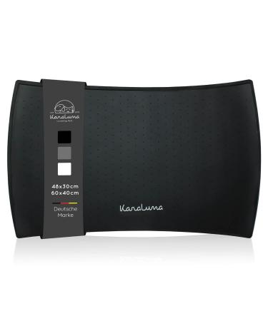 Karaluna Premium silicone bowl underlay 60 x 40 cm (black curvy) Fuck mat cat feed pad dog food bowl feeding batch dog bowl surface coffee matte matt matt mate mate mate 60x40cm black (curvig)
