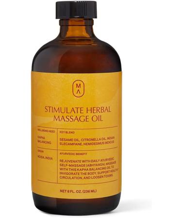 Maharishi Ayurveda Stimulating Massage Oil - 8 oz (237ml) | International Shipping | Premium Herbal Wellness - Buy Online on GoSupps.com