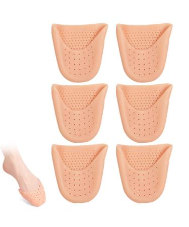 FOMIYES 3 Pairs Toe Protector Toe Sleeves Toe Pads Metatarsal Toe Covers Professional Toe Guards Metatarsal Cushion Ballet Pointe Toe Pouches Ballet Dance Toe Caps Breathable Sock Sebs