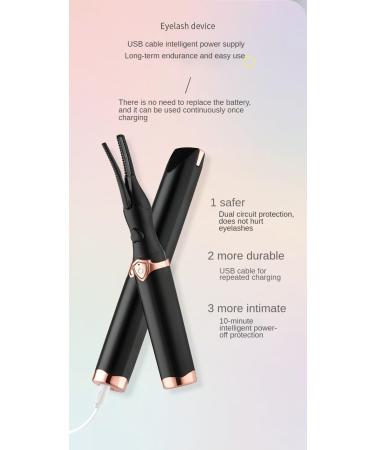 Shop Heated Eyelash Curlers - Mini Electric Portable USB Rechargeable 24-Hour Long-Lasting (Black) - International Shipping Available - Buy Online on GoSupps.com