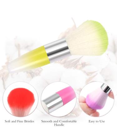 Nail Powder Brush Set - 4 Pcs Nail Dust Cleaner Brushes for UV Gel & Acrylic Nails | Nail Art Essentials in Red Pink Purple & Green - Buy Online on GoSupps.com