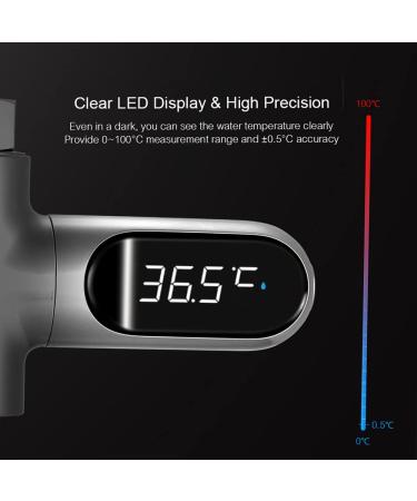 MatyBobe LED Digital Shower Thermometer - 0-100 Baby Bath Temperature Display | Celsius/Fahrenheit | 360 Rotatable Umbrella - Ideal for Kitchen & Bathroom - Buy Online on GoSupps.com