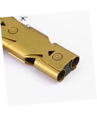 YARNOW 2pcs Double Tube Survival Whistle - High Decibel Emergency Rescue Whistle (Gold) | International Shipping - Buy Online on GoSupps.com
