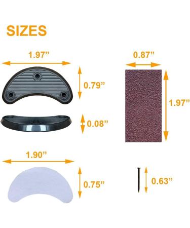 Unikstep Shoe Heel Plate Tap Kit - 6 Pairs Shoe Heel Repair Rubber Patches - Buy Online on GoSupps.com