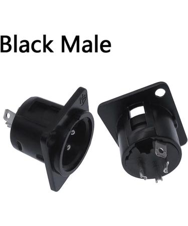 Buy XLR Metal Socket YS145 YS146 Male Female 3 Pin Microphone Connector - Black (1pc) | International Shipping Available - Buy Online on GoSupps.com