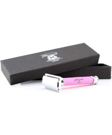 Shop Haryali London Pink Handle Razor Plane - Compatible with Double-Edged Blades for Men & Women | Perfect Shave Every Time - Buy Online on GoSupps.com