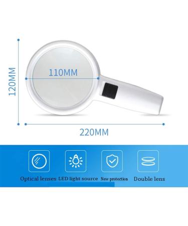 LED Illuminated Hand-held Magnifier Portable Reading Aid Magnifier 30X High Definition Lens for Reading Inspection Welding Needlework Repair Hobbies and Crafts Made in China - Buy Online on GoSupps.com
