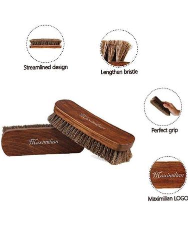 1pc Leather & Textile Cleaning Brush Natural Horsehair Shoe Shine Brush for Leather Shoe Boots 8inch Brush Onecolor - Buy Online on GoSupps.com