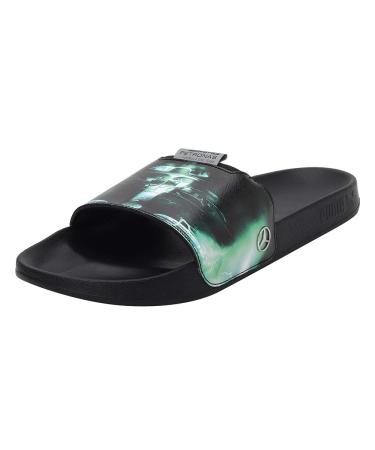PUMA Unisex Mapf1 Graphic Leadcat FTR Slide Sandals 42 EU Puma Black Spectra Green