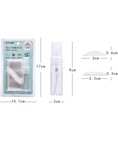 Invisible Double Side Eyelid Tapes Stickers Traceless Sticky Lace Eyelid Mesh Pastes with Empty Spray Bottle and Tweezer for Girls Woman L - Buy Online on GoSupps.com