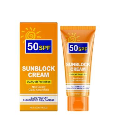2PCS Facial Body Sunscreen SPF50 Whitening Sun Cream Broad Spectrum UV Protection Hydrating Anti-Aging Sunblock Skin Protective Cream