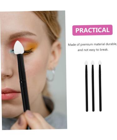 PLAFOPE 3pcs Makeup Brush Makeup Applicator Sponges Makeup Black Plastic Handle - Buy Online on GoSupps.com