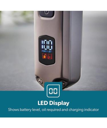 Geepas Rechargeable Beard Trimmer | Electric Stubble Hair Trimmer | LED Display 1200mAH Li-ion Battery 180 Mins Working Time| Waterproof Cordless Electric Trimmer Grey - Buy Online on GoSupps.com