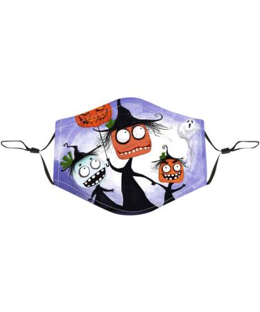 ZLUU 5PCS Halloween Adults Protective Face Mask Personalized Patterns Face Cover Safe Skin Friendly Face Sheild Washable Reusable Adult Halloween Cartoon Digital Printing Outdoor Dust-Proof Protective Mask - Buy Online on GoSupps.com
