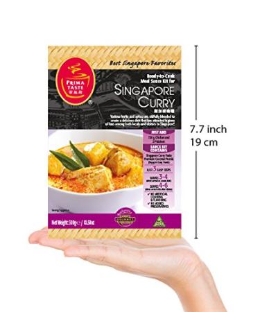 Prima Taste Singapore Curry Sauce Kit 11.30 oz - Pack of 4 | Authentic Singaporean Flavors - Buy Online on GoSupps.com