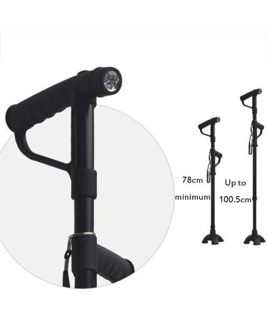 Walkers for Seniors Aluminum Alloy Crutches Adult Crutches Adjustable Length (78-100.5Cm) Ten Height Adjustable Stand-Up Assist Handle with Flashlight rollator Walker Durable Mobility Aid - Buy Online on GoSupps.com