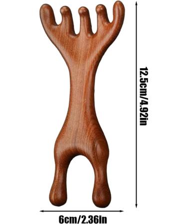 Peigne en bois de santal Grattoir nasal en bois de cerf Grattoir nasal en bois de santal tendance en bois de cerf dents larges Peigne grenouille en bois de cerf - Buy Online on GoSupps.com