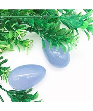 Natural Crystal Rough 1PC Natural Blue Chalcedony Egg Shaped Crystal Gemstone Polished Natural Stones and Minerals - Buy Online on GoSupps.com