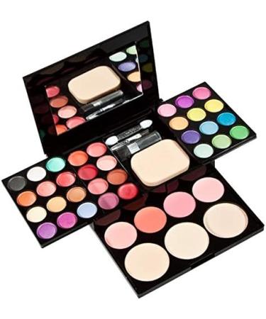 39 Color Bright Eyeshadow Palette with Lip Gloss, Blush & Brushes Set | Highly Pigmented Makeup Kit - Buy Online on GoSupps.com