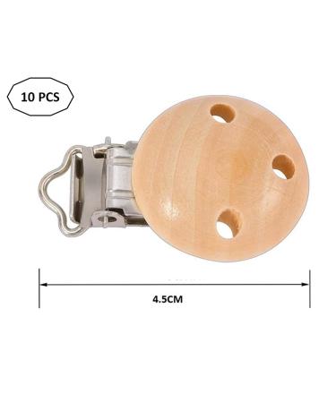 Hitopin 10 Pieces Pacifier Clips Set - Wooden Clip Holders for DIY Crafts & Accessories | Pacifier Chains & Closures - Buy Online on GoSupps.com