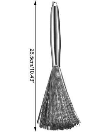 Stainless Steel Wire Pot Brush Pot Scrubber Brush with Long Handle Dishwashing Brush Household Cleaning Tool for Kitchen - Buy Online on GoSupps.com
