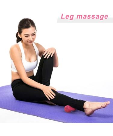Seleware Peanut Massage Ball - Double Lacrosse Roller for Deep Tissue Relief | Back Neck Shoulder Spine Legs Hips | Trigger Point Muscle Massage - Pink - Buy Online on GoSupps.com