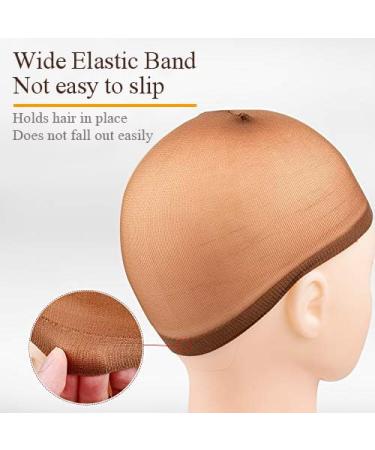 MORGLES 8 Pcs Brown Wig Caps - Nylon Stocking Cap for Women Makeup - Buy Online on GoSupps.com