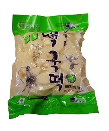 Sekero rice cake,Korean rice cake, Rice Ovaletts, 24oz/pk (Pack of 1) 1.5 Pound (Pack of 1)