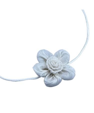 South Kieling Floral necklace flower shapes choker fabric camellia collarbone chains flowers light flower jewelry white