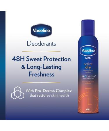  Vaseline Vaseline Men Active Dry 48h 250ml (lot de 3) - Buy Online on GoSupps.com