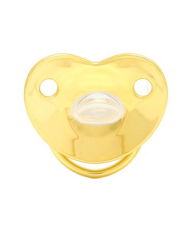 Personalized Golden Baby Pacifier - Curved Design Safe Materials & Clips | Newborn Essentials for 6-18 Months - Buy Online on GoSupps.com